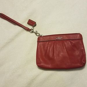 Red coach wristlet